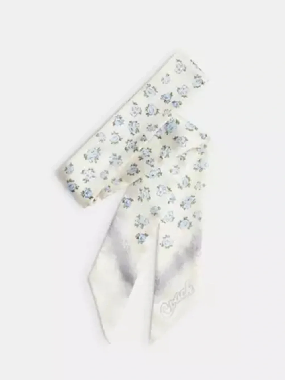 Coach Lotus Print Silk Skinny Scarf